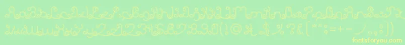 EtherealSkyHollow Font – Yellow Fonts on Green Background