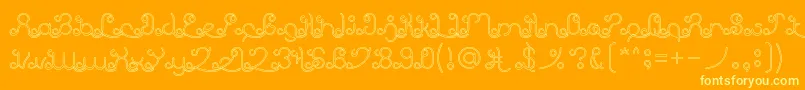 EtherealSkyHollow Font – Yellow Fonts on Orange Background