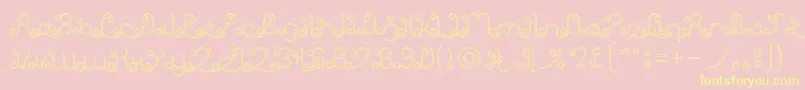 EtherealSkyHollow Font – Yellow Fonts on Pink Background