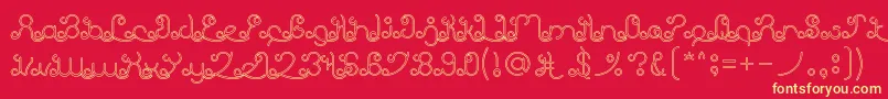 EtherealSkyHollow Font – Yellow Fonts on Red Background