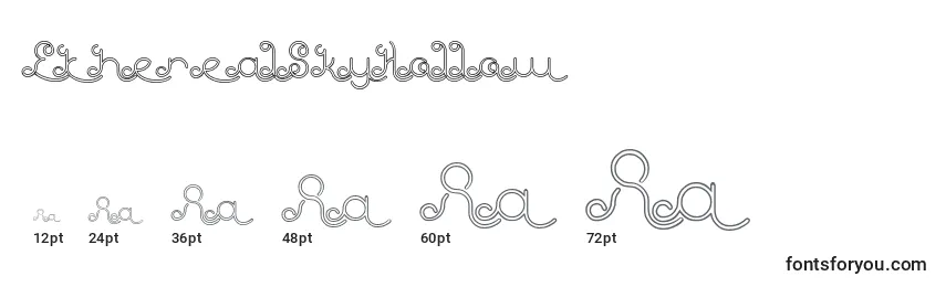 Größen der Schriftart EtherealSkyHollow