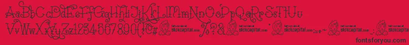 SailoretteTattoo Font – Black Fonts on Red Background