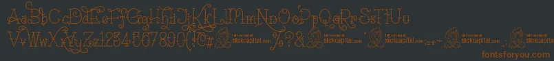 SailoretteTattoo Font – Brown Fonts on Black Background