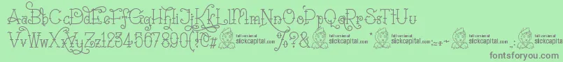 SailoretteTattoo Font – Gray Fonts on Green Background