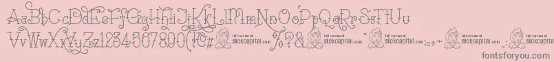 SailoretteTattoo Font – Gray Fonts on Pink Background