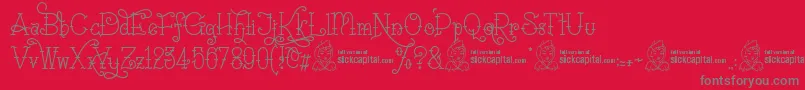 SailoretteTattoo Font – Gray Fonts on Red Background