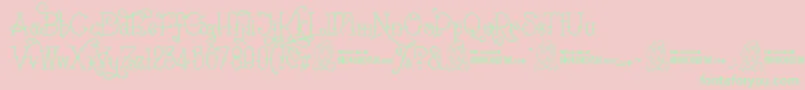 SailoretteTattoo Font – Green Fonts on Pink Background