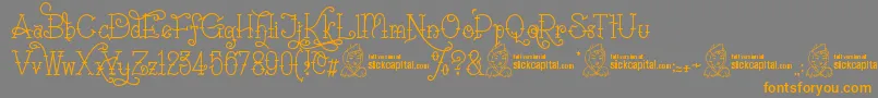 SailoretteTattoo Font – Orange Fonts on Gray Background