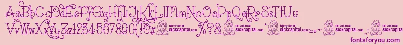 SailoretteTattoo Font – Purple Fonts on Pink Background