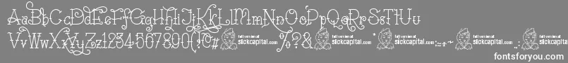 SailoretteTattoo-Schriftart – Weiße Schriften auf grauem Hintergrund