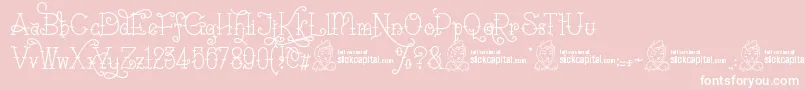 SailoretteTattoo Font – White Fonts on Pink Background