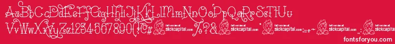 SailoretteTattoo Font – White Fonts on Red Background