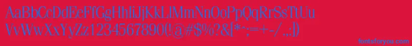 Simeizlightc Font – Blue Fonts on Red Background