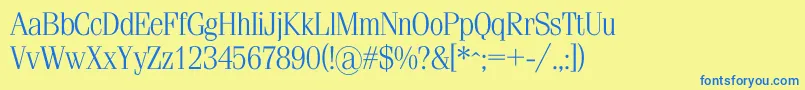 Simeizlightc Font – Blue Fonts on Yellow Background