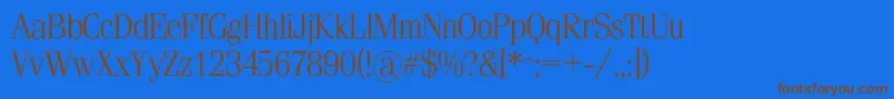 Simeizlightc Font – Brown Fonts on Blue Background