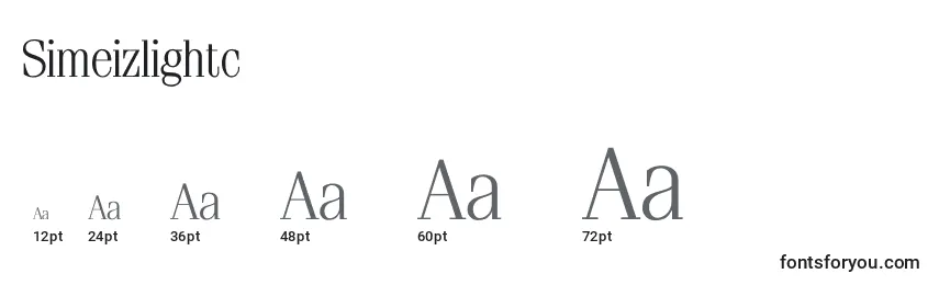Simeizlightc Font Sizes