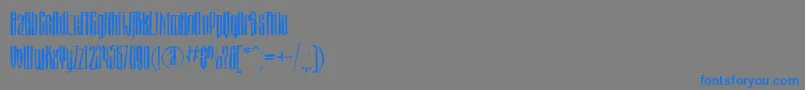 Montblancbrokenc Font – Blue Fonts on Gray Background