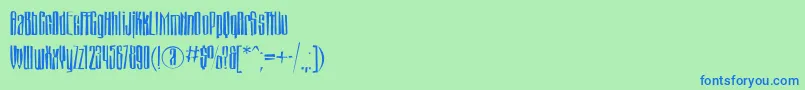 Montblancbrokenc Font – Blue Fonts on Green Background