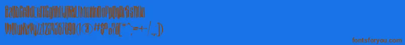 Montblancbrokenc Font – Brown Fonts on Blue Background
