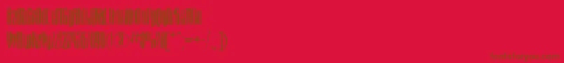 Montblancbrokenc Font – Brown Fonts on Red Background