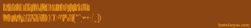 Montblancbrokenc Font – Orange Fonts on Brown Background