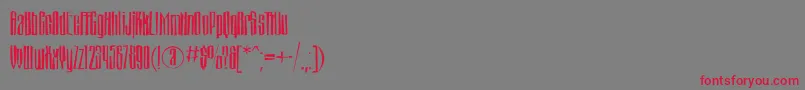 フォントMontblancbrokenc – 赤い文字の灰色の背景