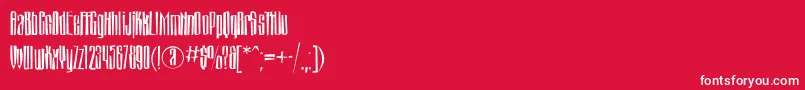 Montblancbrokenc Font – White Fonts on Red Background