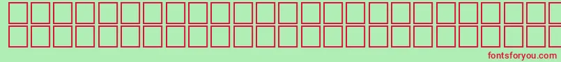 Jpgene1-fontti – punaiset fontit vihreällä taustalla