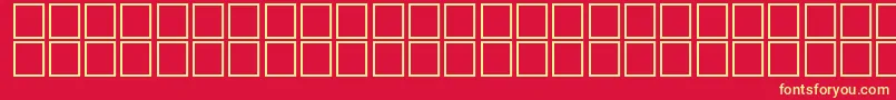 Jpgene1-Schriftart – Gelbe Schriften auf rotem Hintergrund