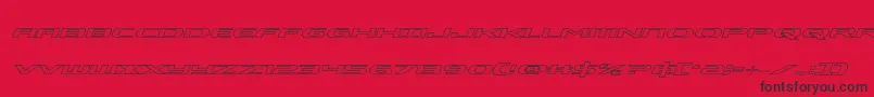 Alphamenoutital Font – Black Fonts on Red Background
