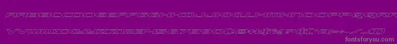 Alphamenoutital-Schriftart – Graue Schriften auf violettem Hintergrund