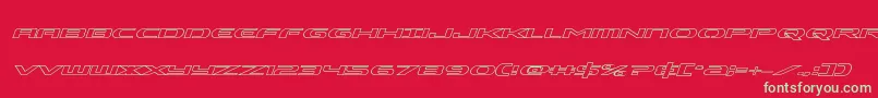 Alphamenoutital Font – Green Fonts on Red Background