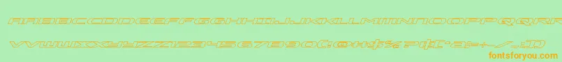 Alphamenoutital Font – Orange Fonts on Green Background