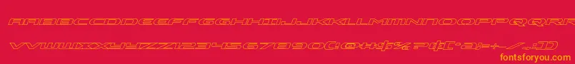 Alphamenoutital Font – Orange Fonts on Red Background