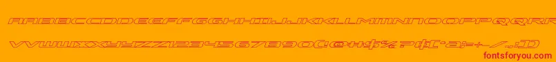 Alphamenoutital Font – Red Fonts on Orange Background