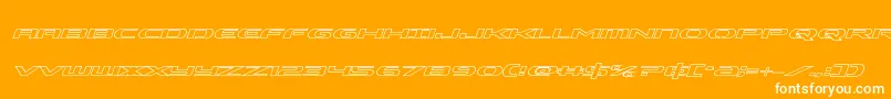 Alphamenoutital Font – White Fonts on Orange Background