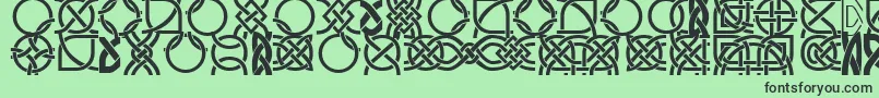 Police DsCelticBorder1 – polices noires sur fond vert