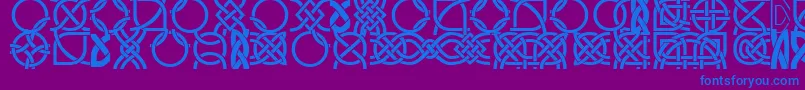 fuente DsCelticBorder1 – Fuentes Azules Sobre Fondo Morado