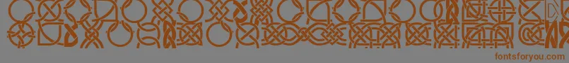 fuente DsCelticBorder1 – Fuentes Marrones Sobre Fondo Gris