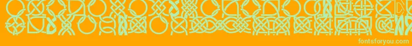 Police DsCelticBorder1 – polices vertes sur fond orange