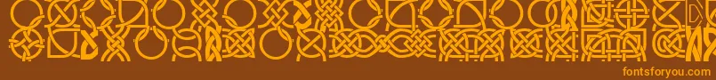 fuente DsCelticBorder1 – Fuentes Naranjas Sobre Fondo Marrón