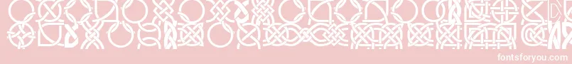 フォントDsCelticBorder1 – ピンクの背景に白い文字