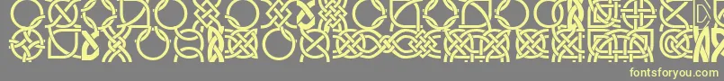Police DsCelticBorder1 – polices jaunes sur fond gris