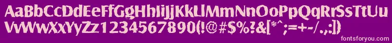 SalzburgrandomXboldRegular Font – Pink Fonts on Purple Background