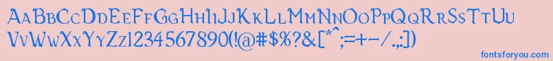 Vecna Font – Blue Fonts on Pink Background