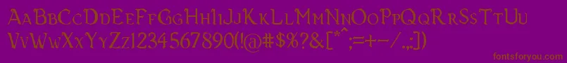 Шрифт Vecna – коричневые шрифты на фиолетовом фоне