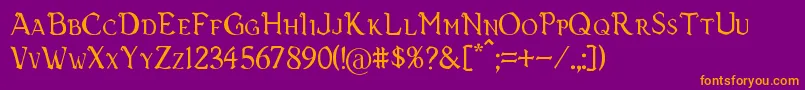 Vecna Font – Orange Fonts on Purple Background