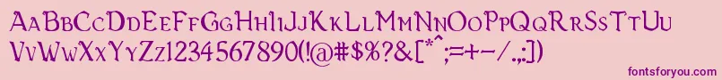 Vecna Font – Purple Fonts on Pink Background