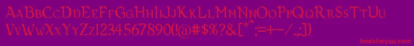 Шрифт Vecna – красные шрифты на фиолетовом фоне