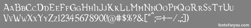 Vecna Font – White Fonts on Gray Background